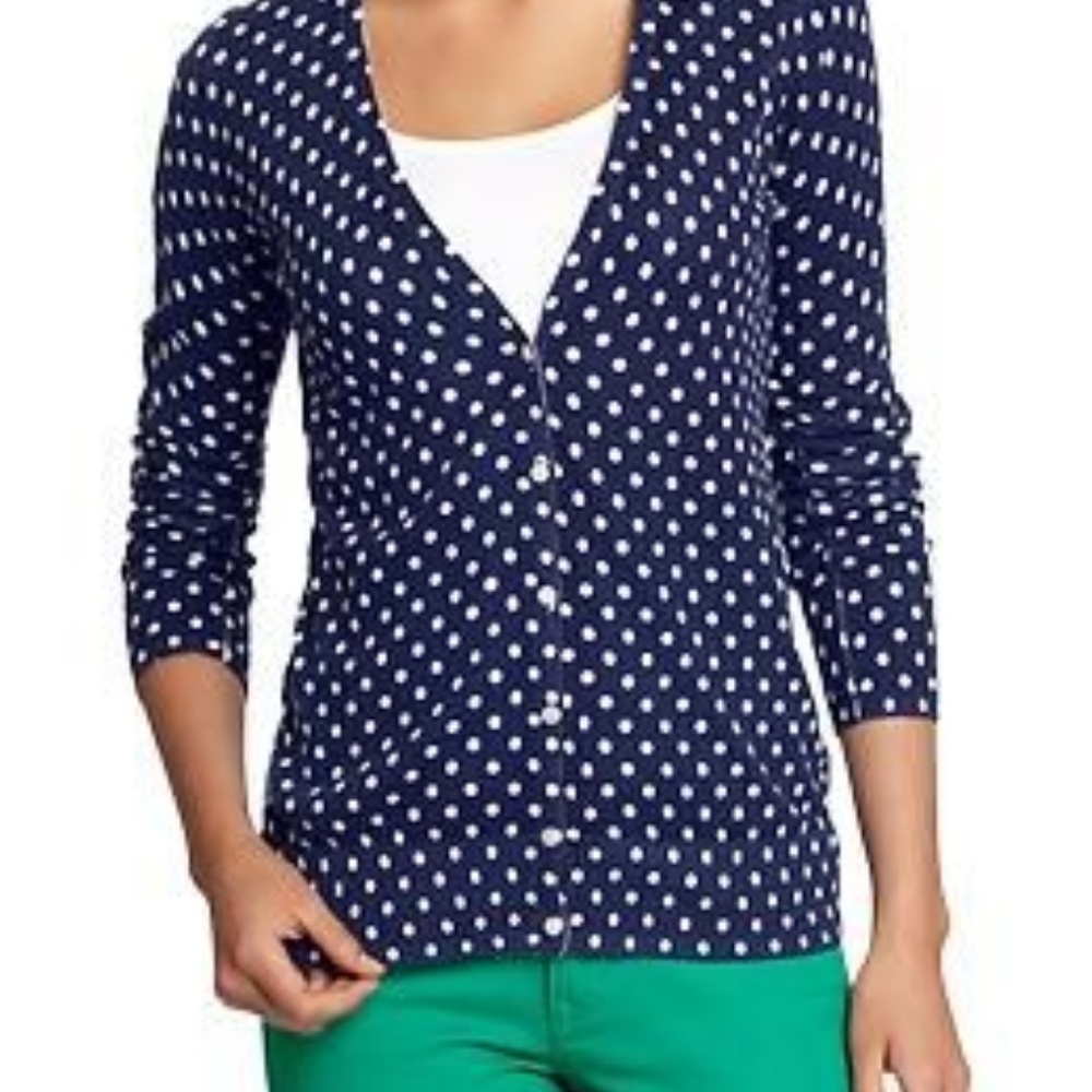 Blue Polka Dot Cardigan